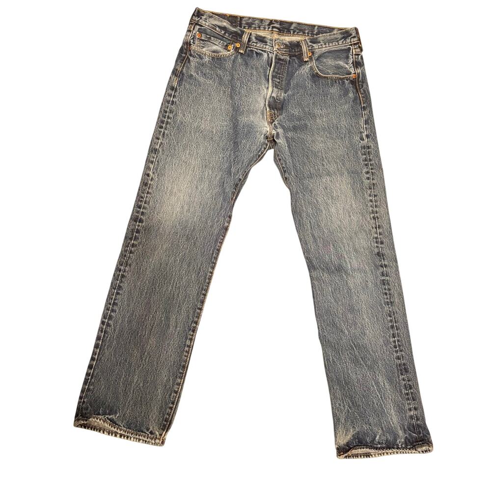Levi’s 501 classic mens blue jeans straight leg 34x32